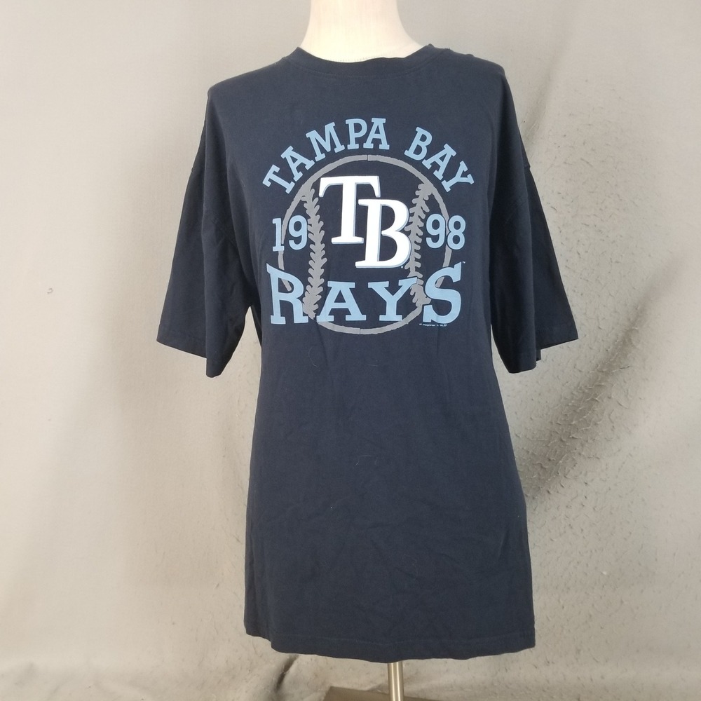 Genuine Merchandise T-Shirt Mens 3XL Navy Tampa Bay Rays 1998 Graphic MLB Tee
